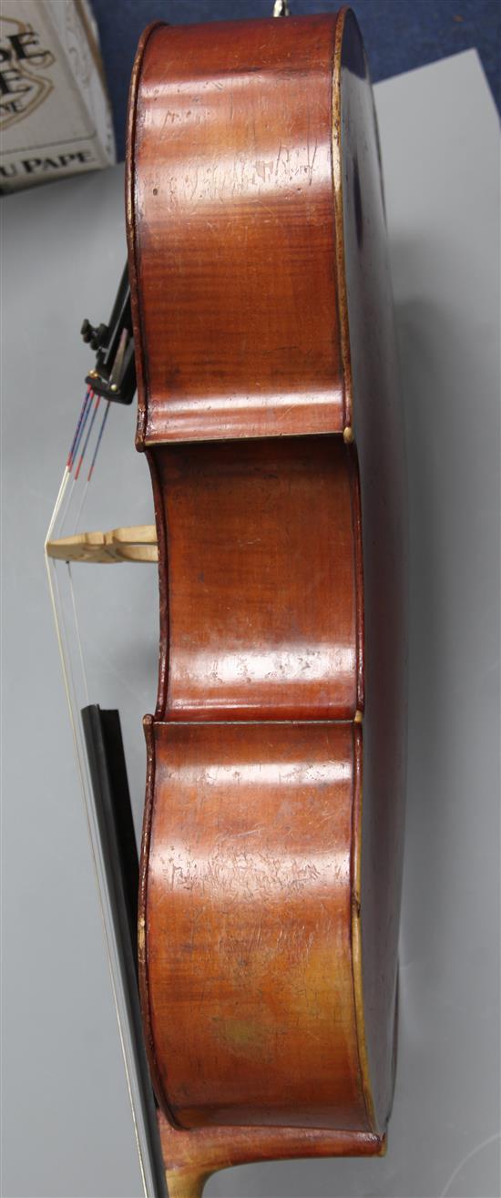 A half-size Lowlands cello outfit, c.1860